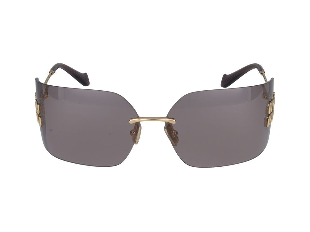 Miu Miu 0Mu 54Ys Rimless Gold Sunglasses