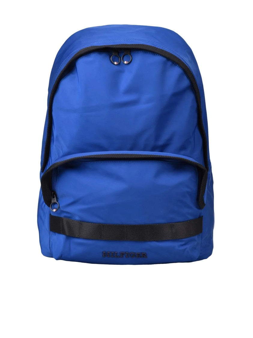 Tommy Hilfiger Recycled Polyester Backpack With Smooth Nylon Texture And Modern Design