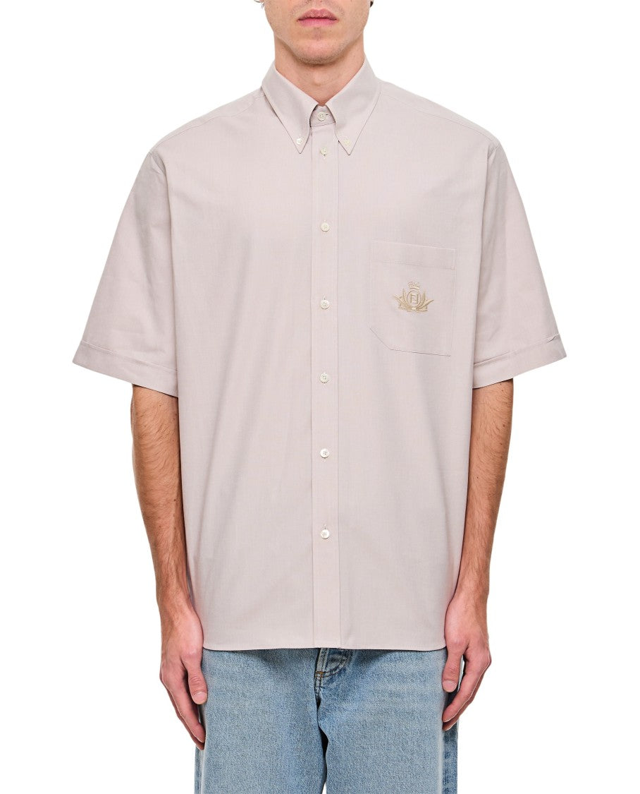 Fendi Beige Fendi Shirt With Embroidered Logo
