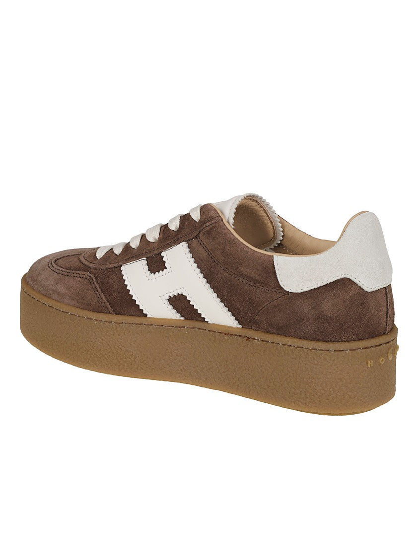 Hogan Brown H698 Suede Sneakers