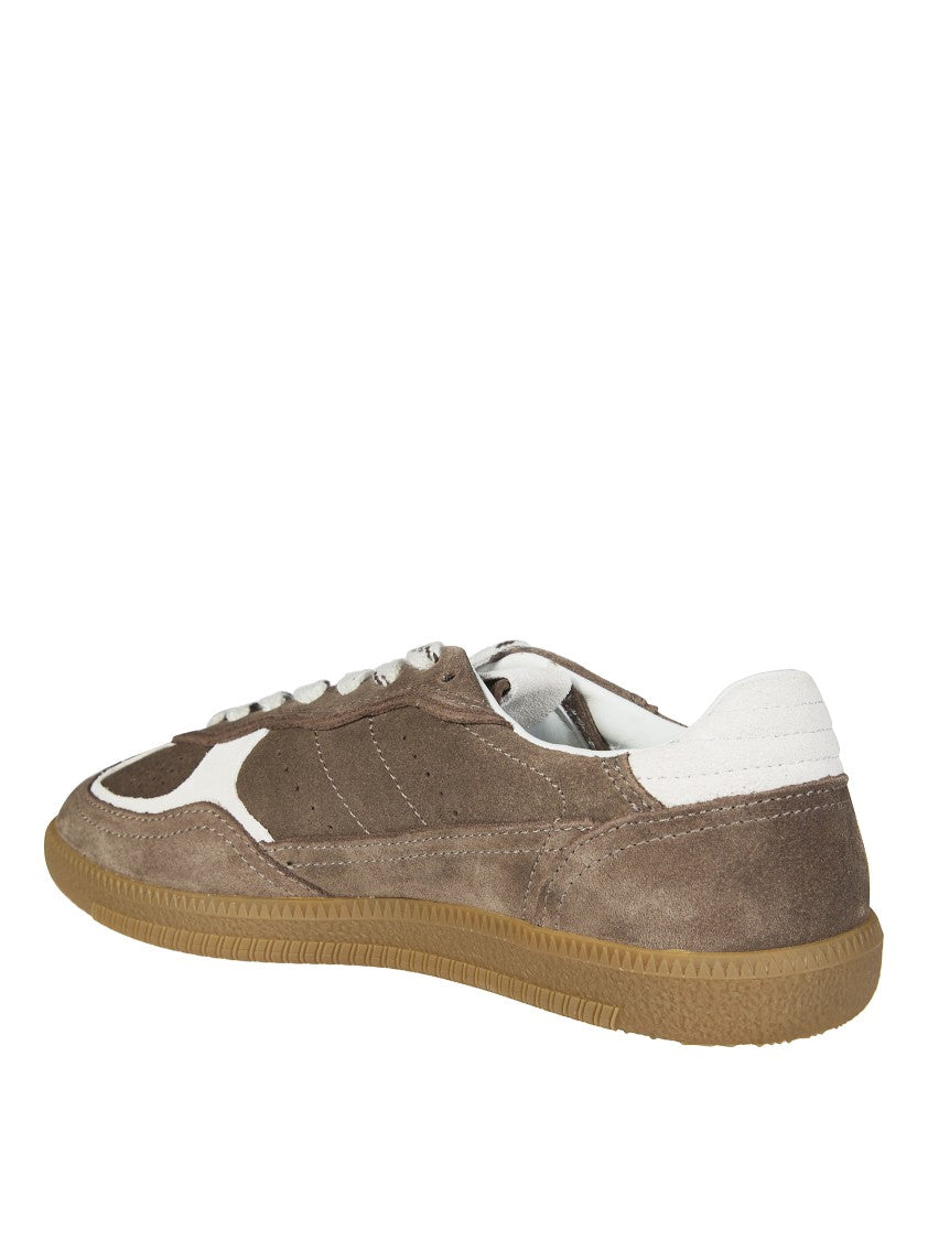 Alohas Muted Brown Suede White Laces Sneakers