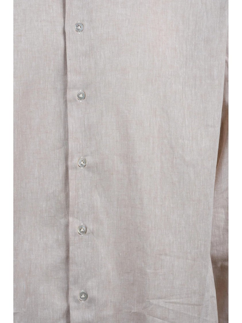Borriello Beige Cotton Linen Shirt