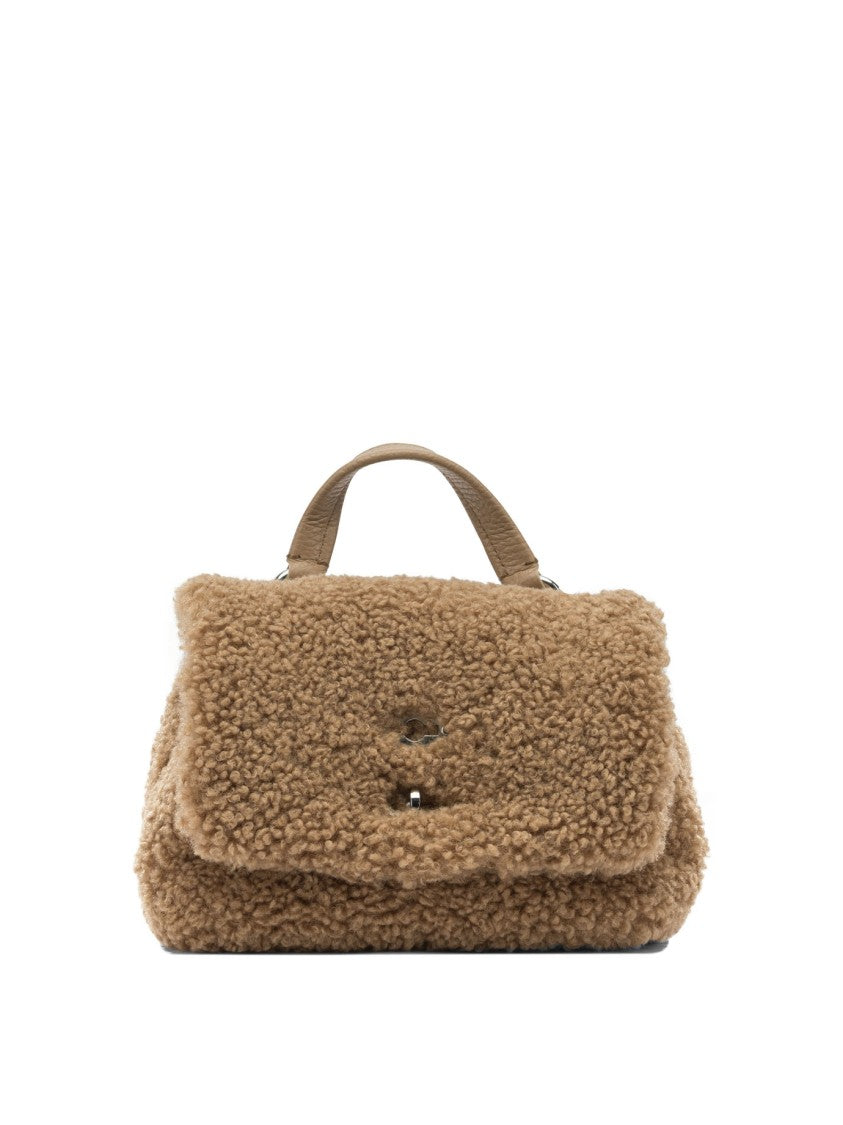Zanellato Spacious Brown Fabric Shoulder Bag