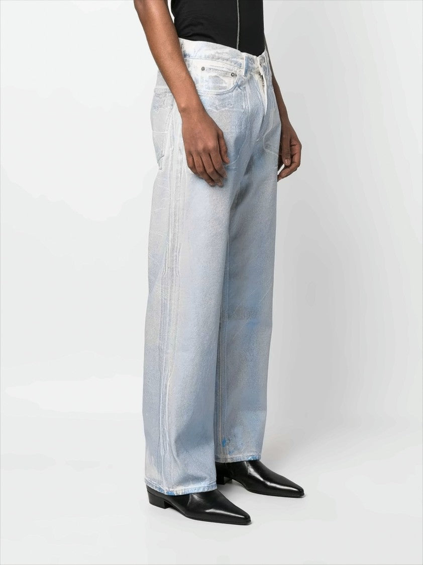 Our Legacy Loose-Fit Jeans With Foil Finish
