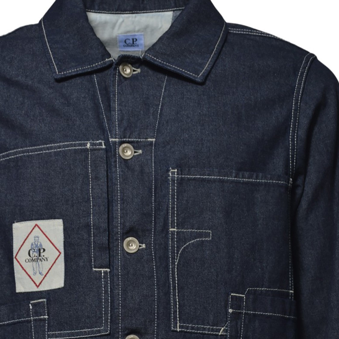 C.P. Company Blue Cotton Denim Chore Jacket