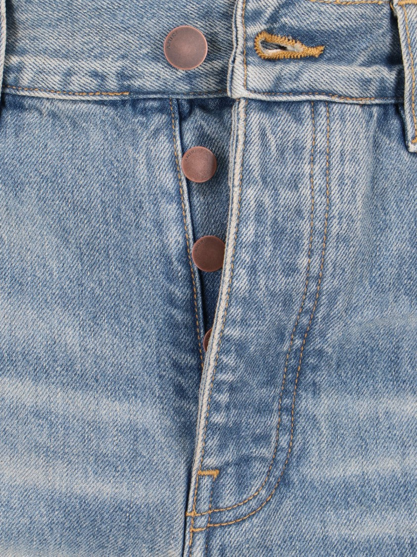 Amiri Amiri "Painte" Straight Jeans In Light Blue Denim