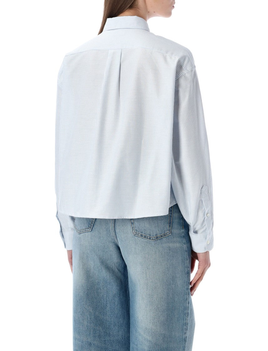 A.P.C. Cotton Stripe Shirt With Button-Down Collar