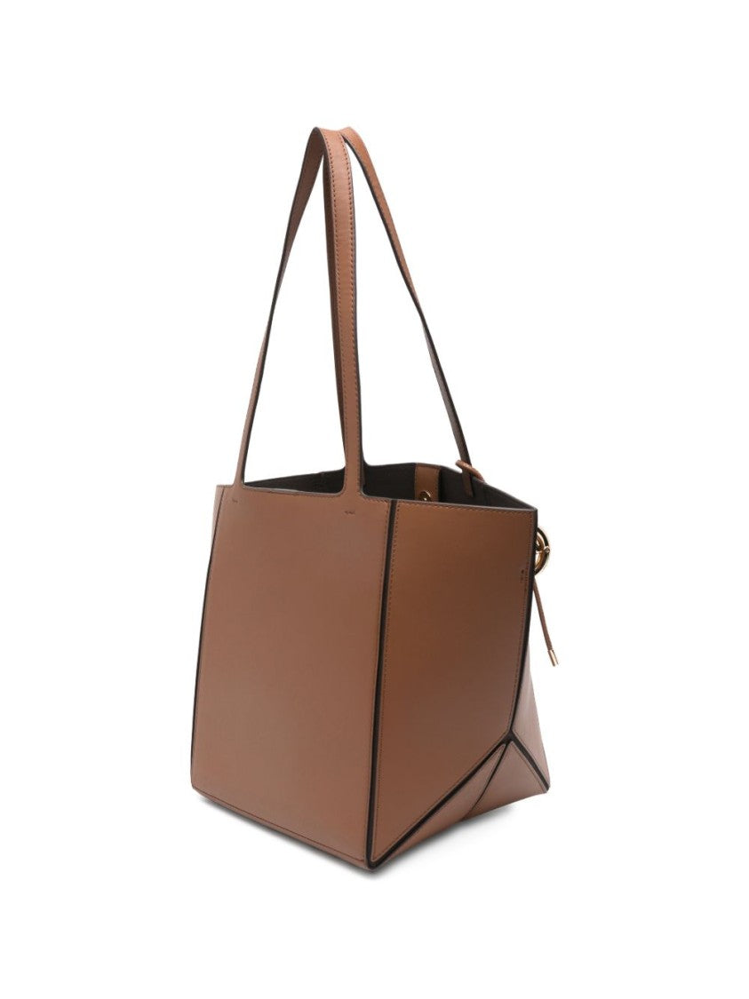 Michael Kors Structured Brown Calf Leather Tote