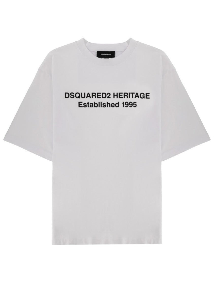 Dsquared2 Heritage Cotton Bold Text Loose T-Shirt