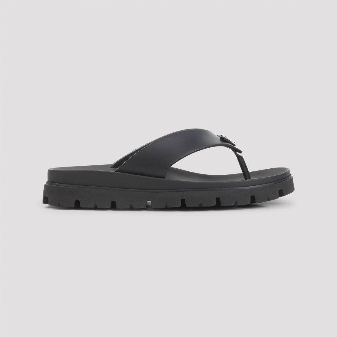 Prada Matte Black Eva Sandals