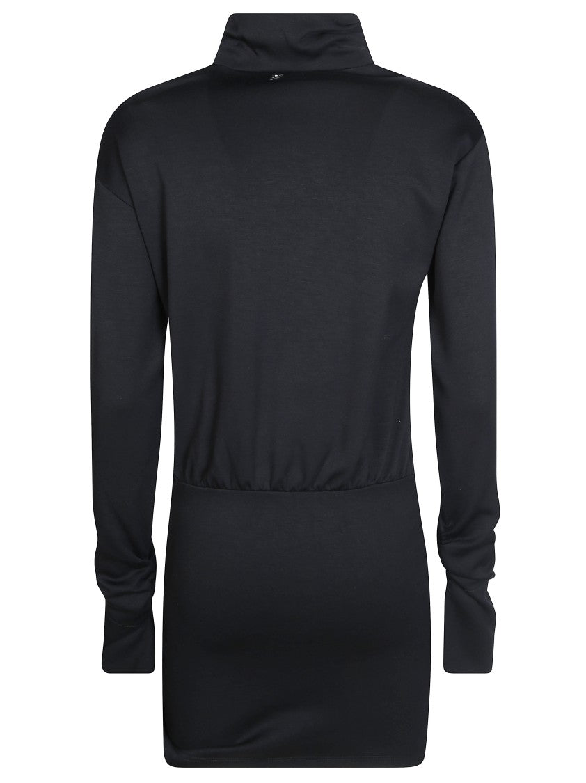 Dondup Viscose-Blend Asymmetrical Scuba Dress