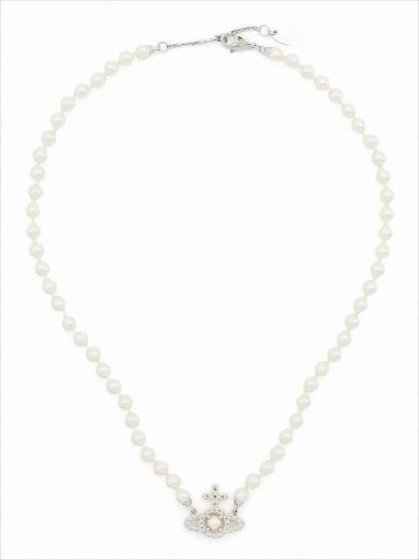 Vivienne Westwood Pearl Strand Necklace With Emblem