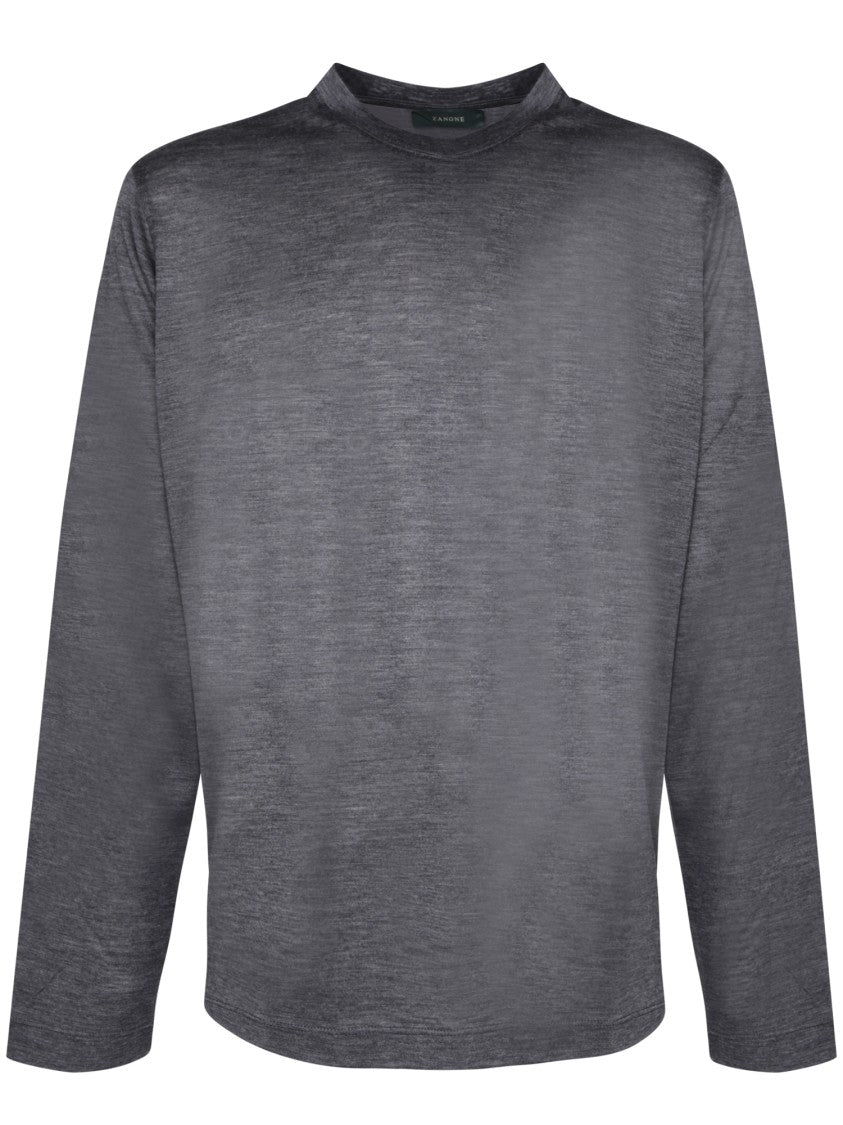 Zanone Grey Longsleeve T-Shirt