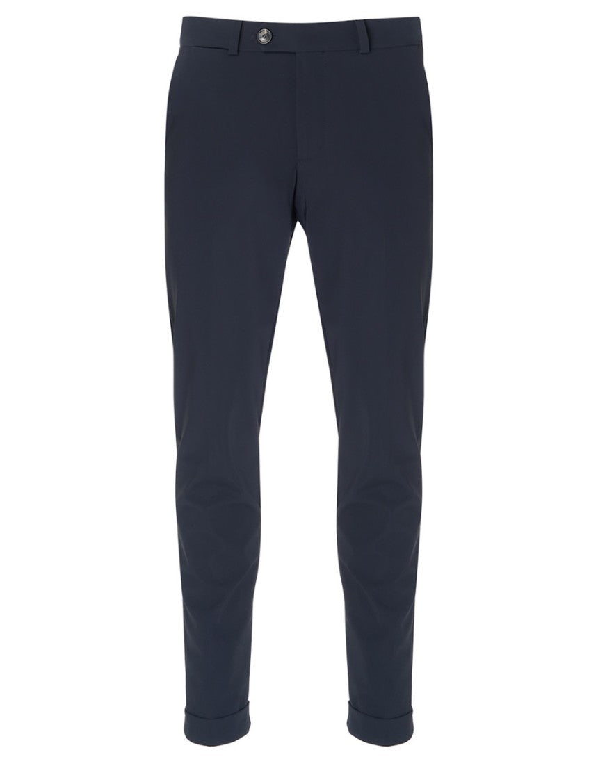 Rrd Tailored Blue Trousers With Classic Waistband And Smooth Finish