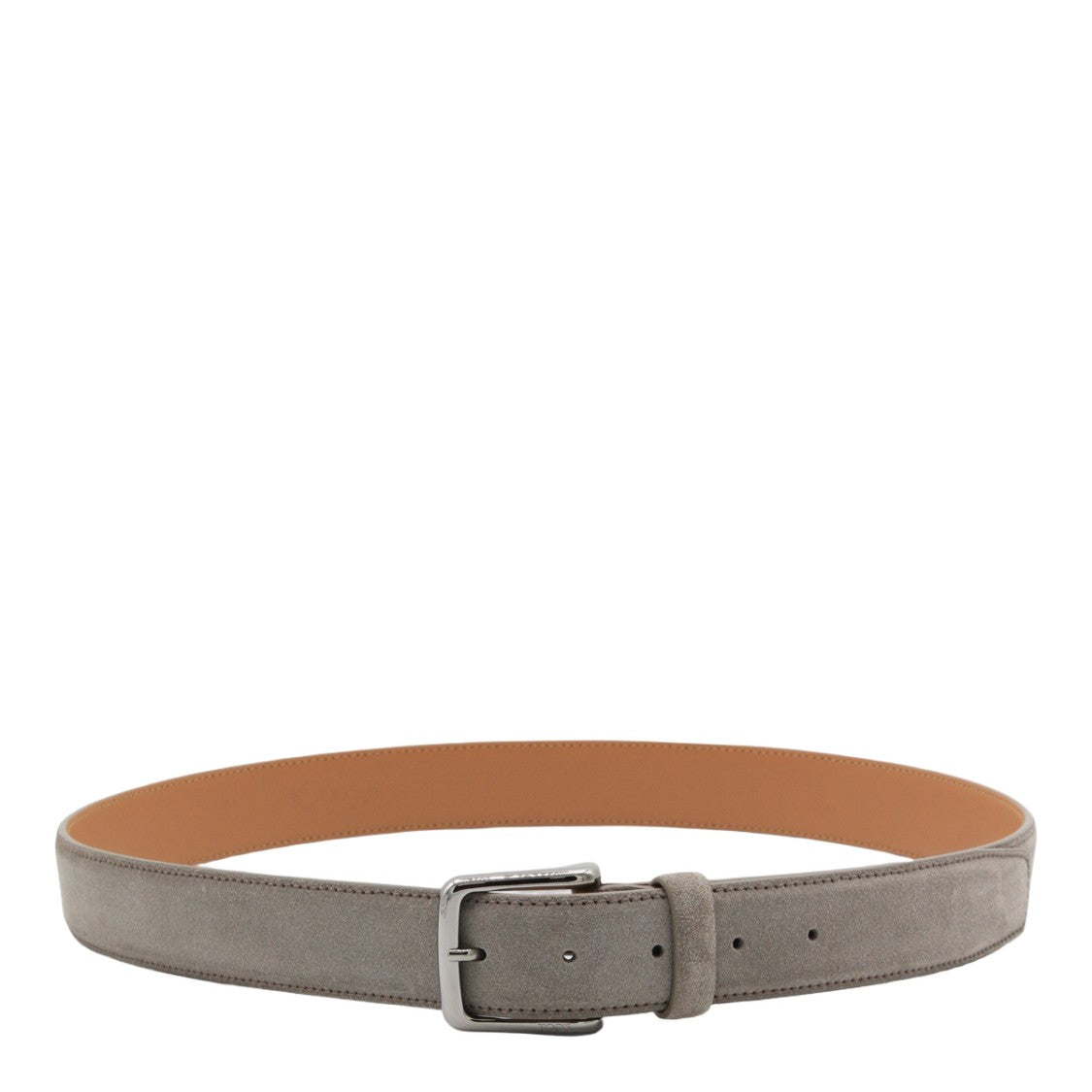Tod's Suede Belt With Polished Silver Buckle