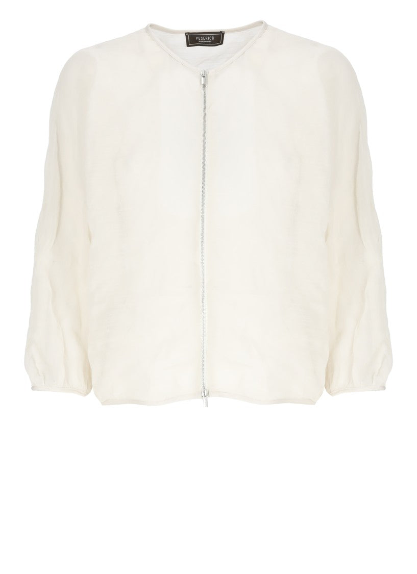 Peserico Aurea Ivory Cotton Coat