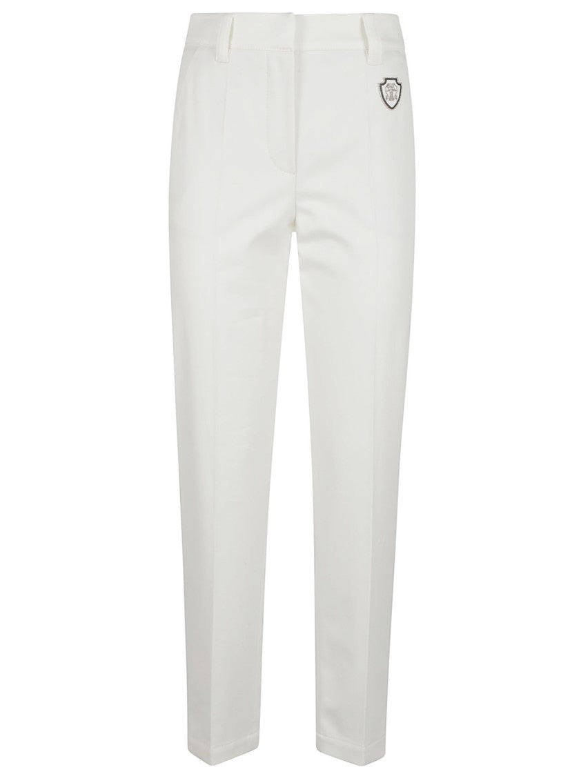 Brunello Cucinelli Tailored Beige Trousers With Minimalist Design