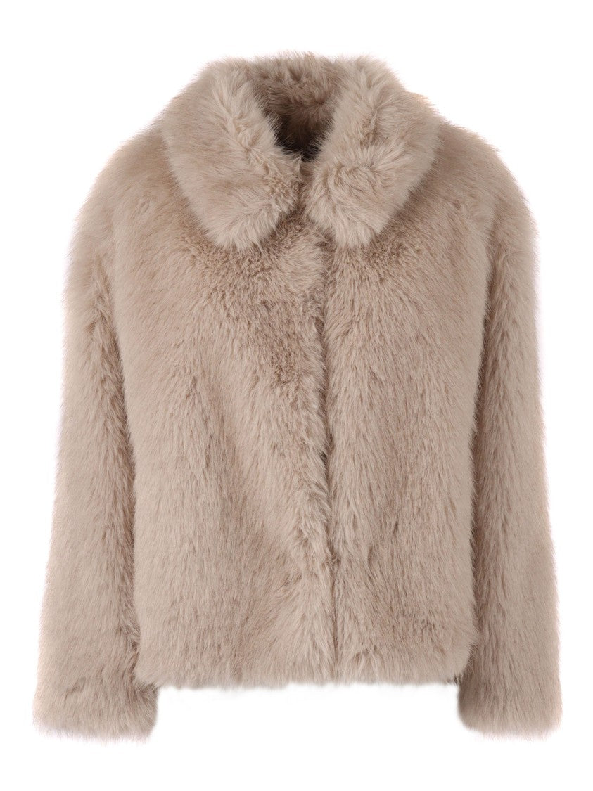 Max Mara Beige Long Coat With Structured Collar