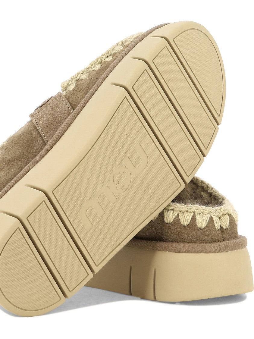 Mou Double Face Sheepskin Lined Suede Mou Loafers