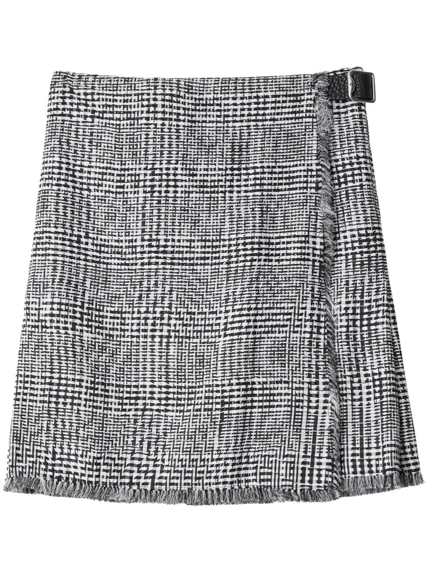 Burberry Textured Above-The-Knee Skirt With Structured Silhouette