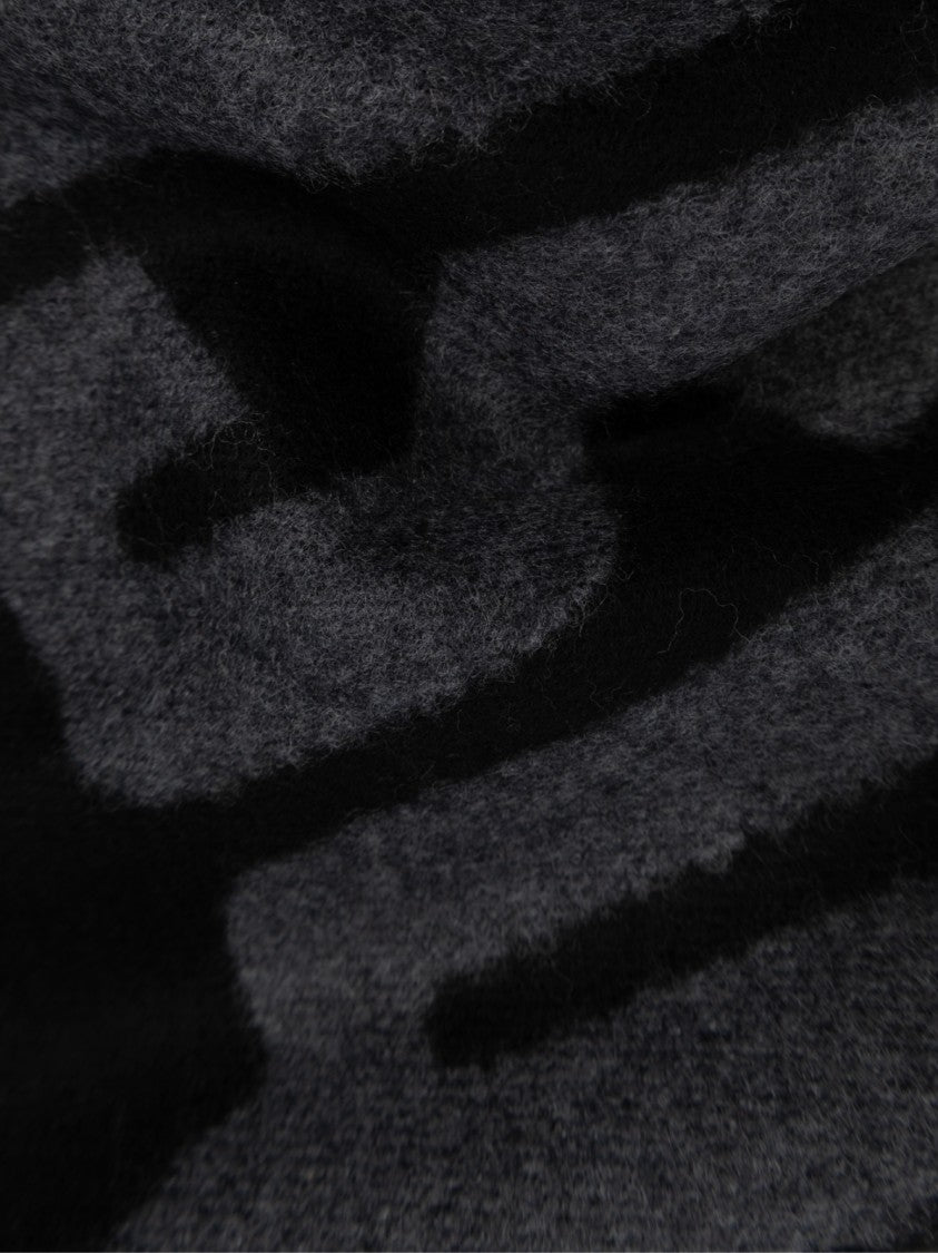 Dsquared2 Horror Logo Knit Scarf