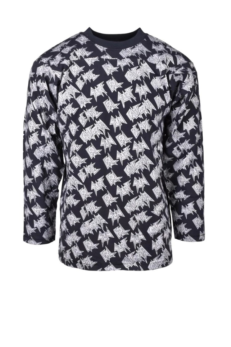 Erl Black Graphic Cotton T-Shirt