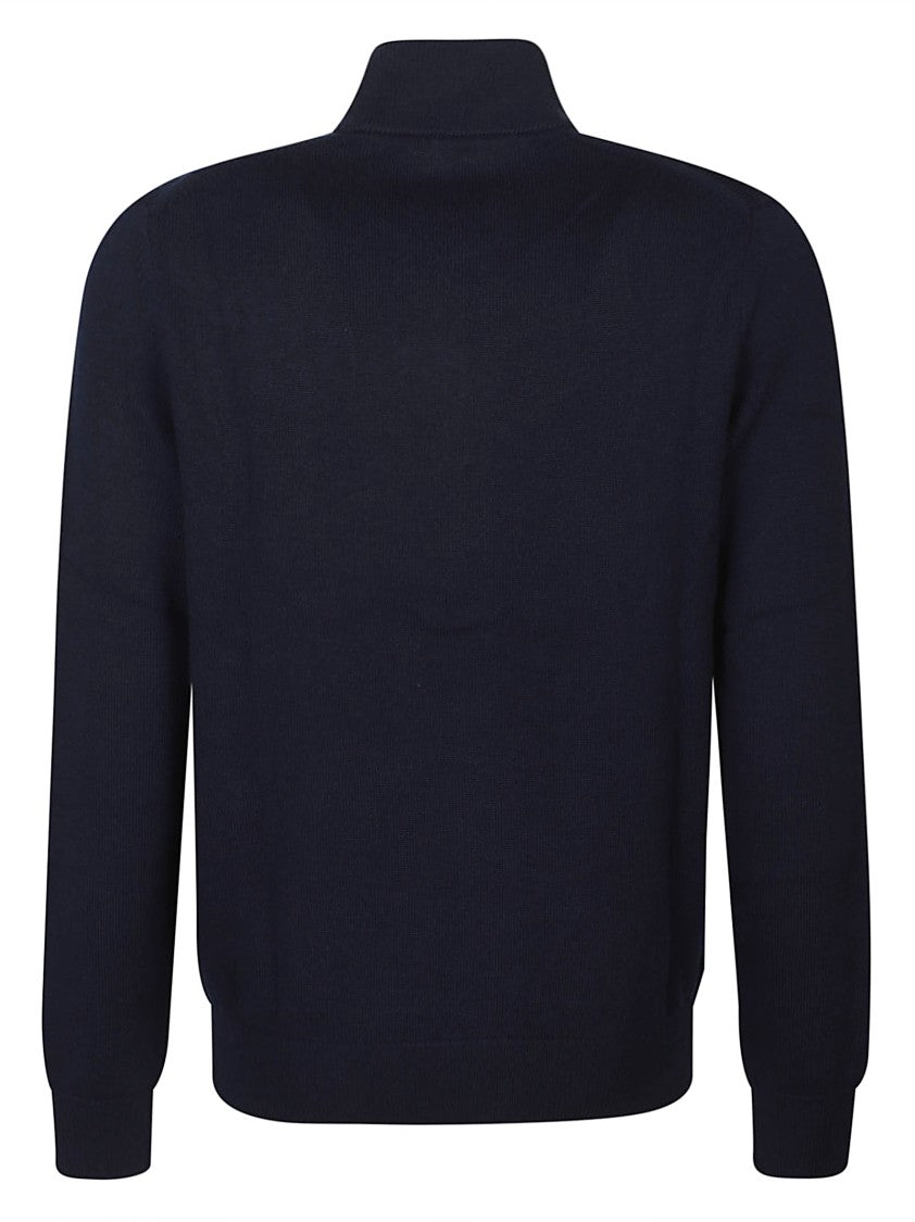 Michael Kors Full-Zip Sweater In Extra-Fine Merino Wool With Embroidered Logo