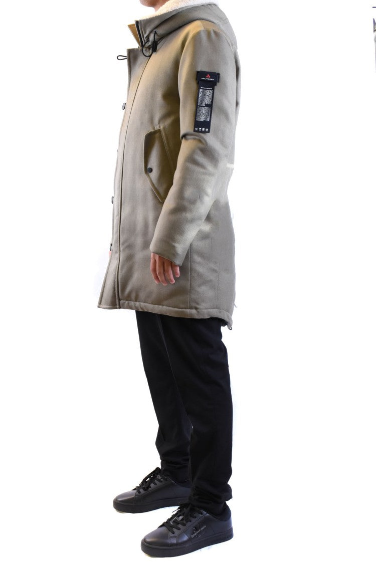 Peuterey Green Nylon Quilted Down Jacket