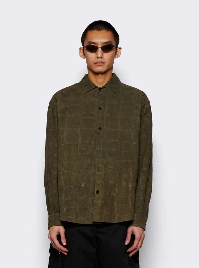 Jacquemus Croco Shirt Khaki