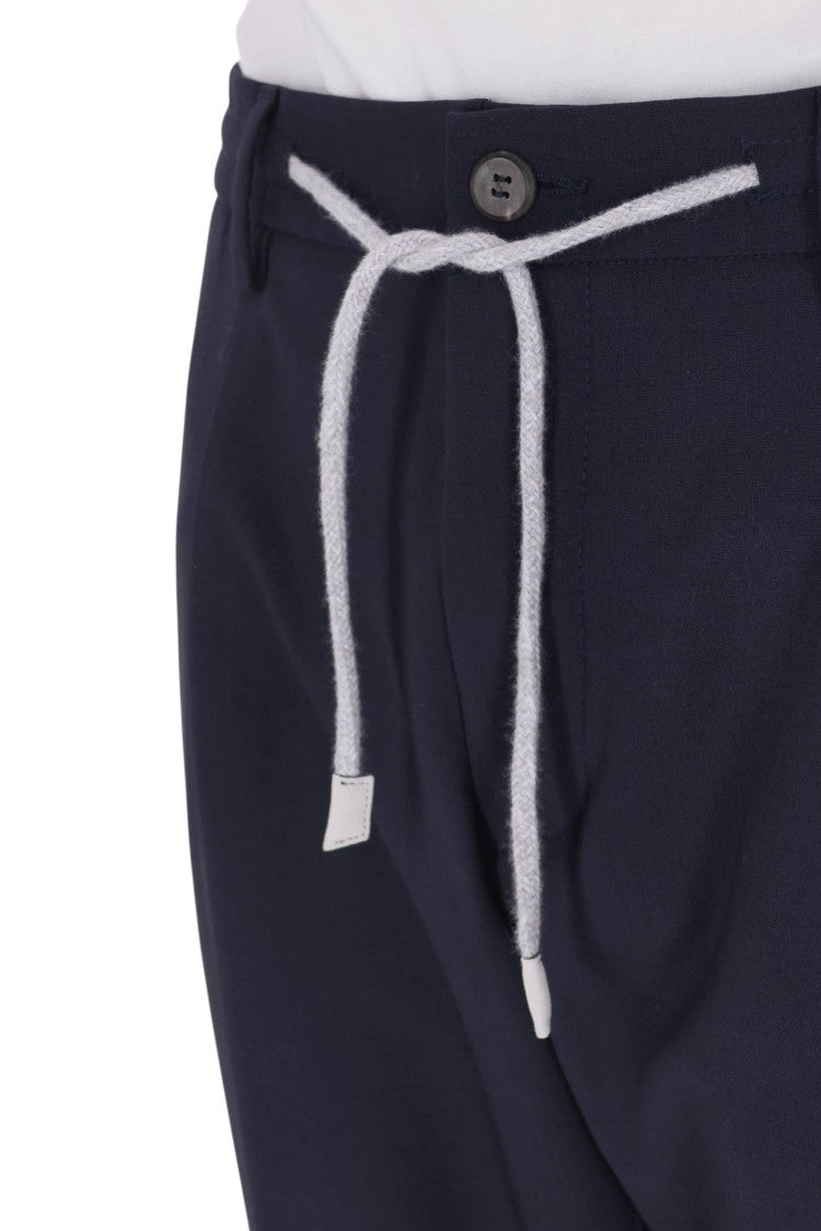 Eleventy Bi-Stretch Virgin Wool Drawstring Joggers