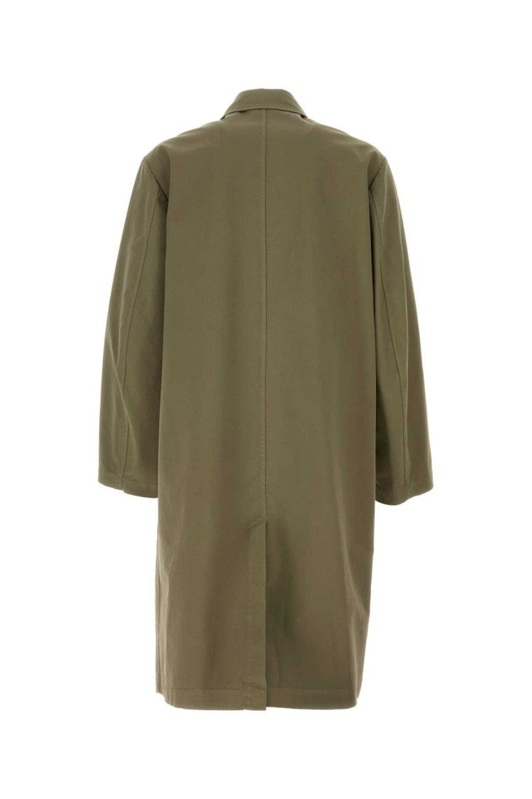 Dries Van Noten Army Green Cotton Rankle Trench Coat