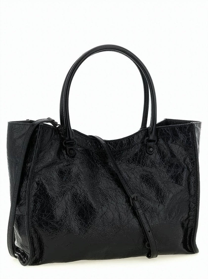 Balenciaga Textured Lambskin Tote Bag With Stud Detailing
