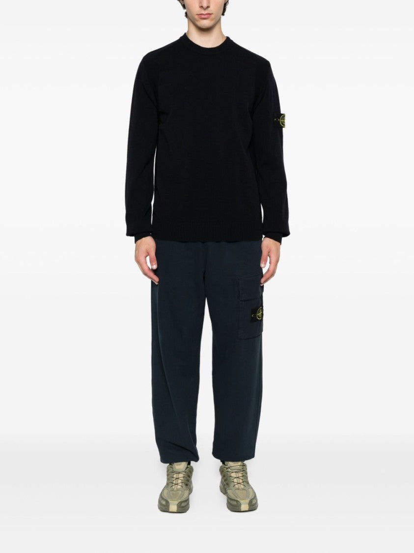 Stone Island Classic Crew Neck Wool Blend Sweater