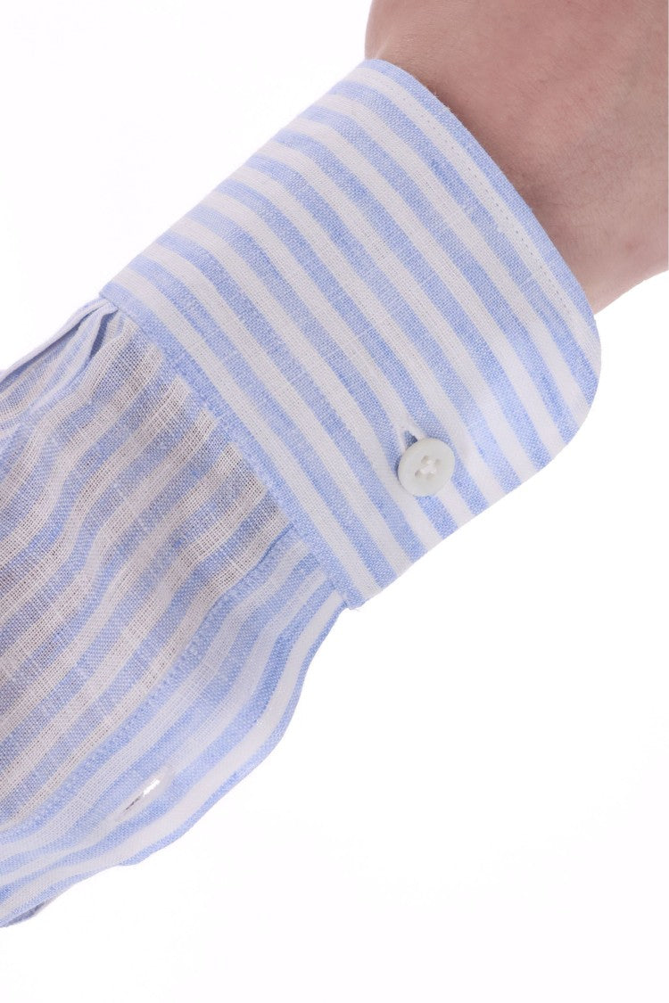 Barba Cult Line Linen Tailored Stripe Shirt