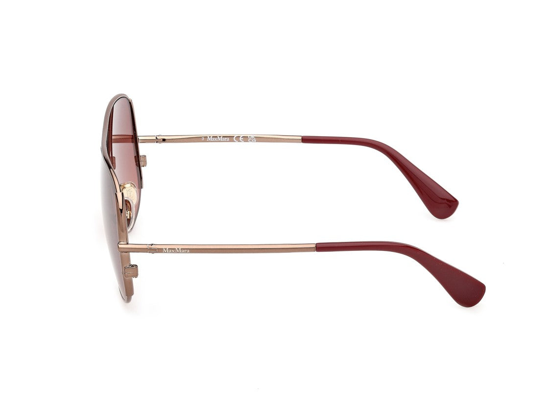Max Mara Reddish-Brown Mm0190 Gradient Double Bridge Sunglasses