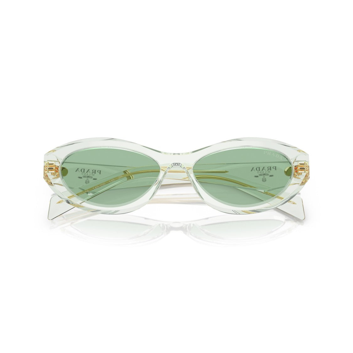 Prada 0Pr 26Zs Translucent Acetate Oval Sunglasses