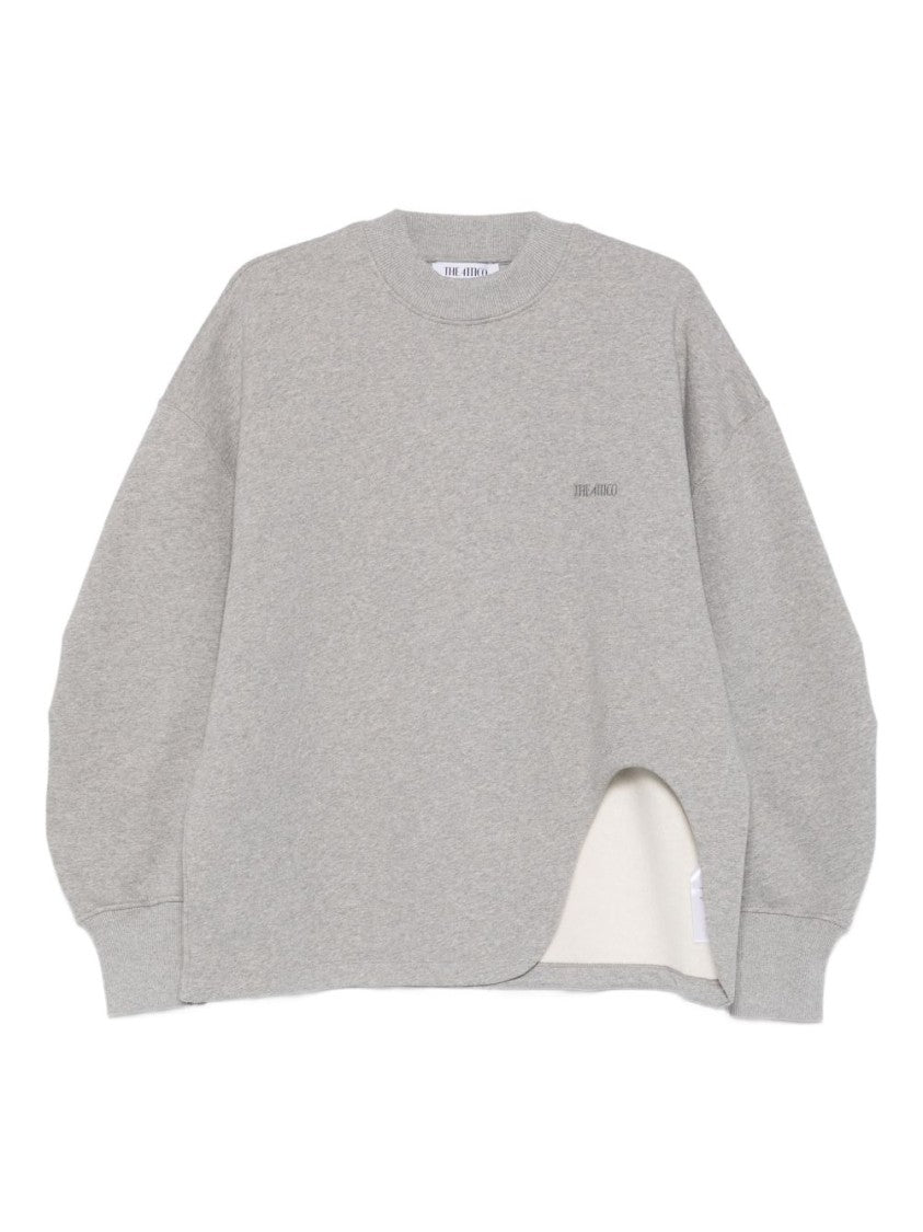 The Attico Oversized Knit Sweater With Curved Hem