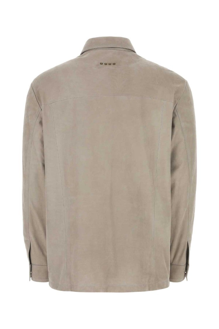 Etro Dove Grey Suede Shirt