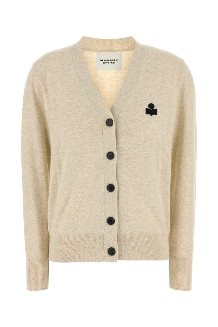 Isabel Marant Étoile Melange Cream Cotton Blend Karina Cardigan