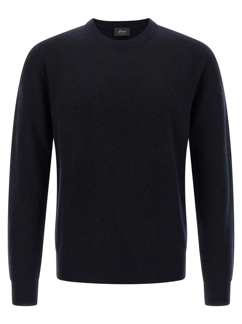 Brioni Crew Neck Cashmere And Wool Blend Sweater