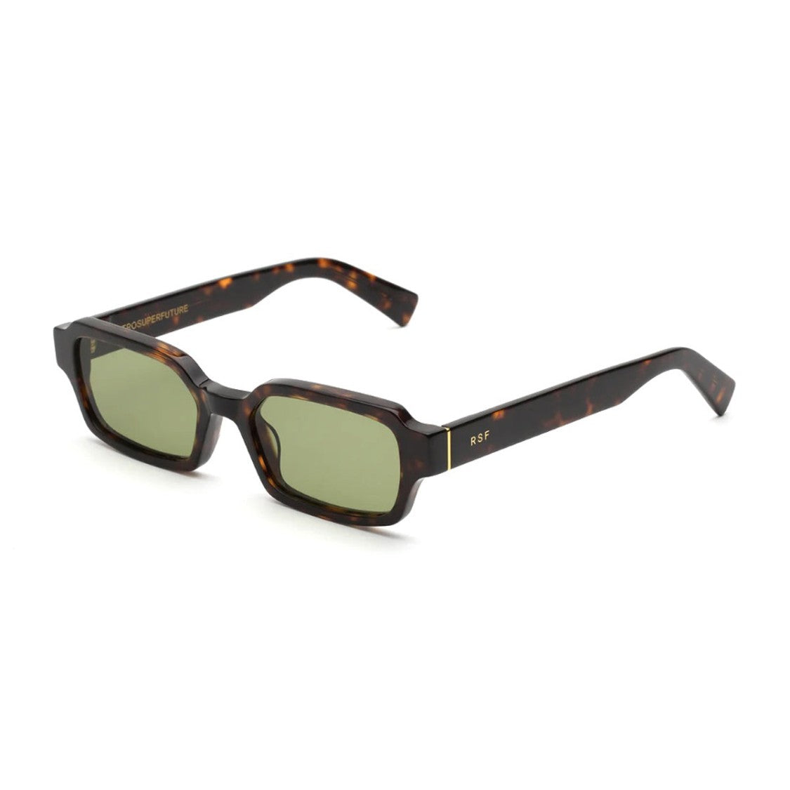 Retrosuperfuture Havana Carino Acetate Rectangular Sunglasses