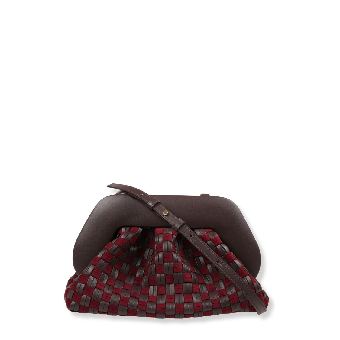 Themoirè Micro-Woven Suede Tote Bag In Rich Ebony
