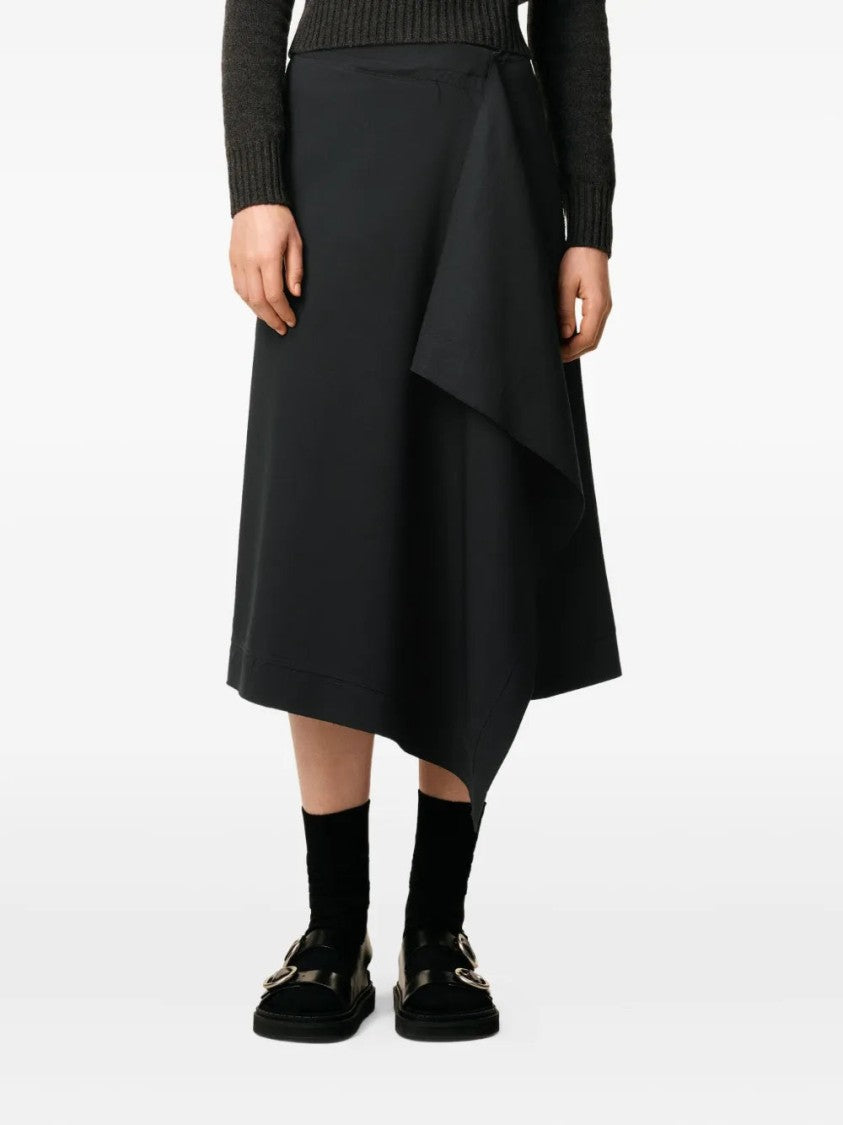 Ami Wrap Asymmetrical Wool Skirt