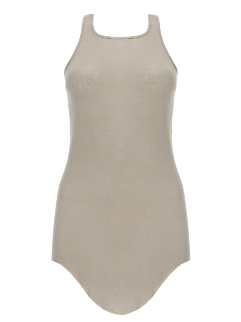 Rick Owens Sleeveless Elongated Rounded Hem Tank Top