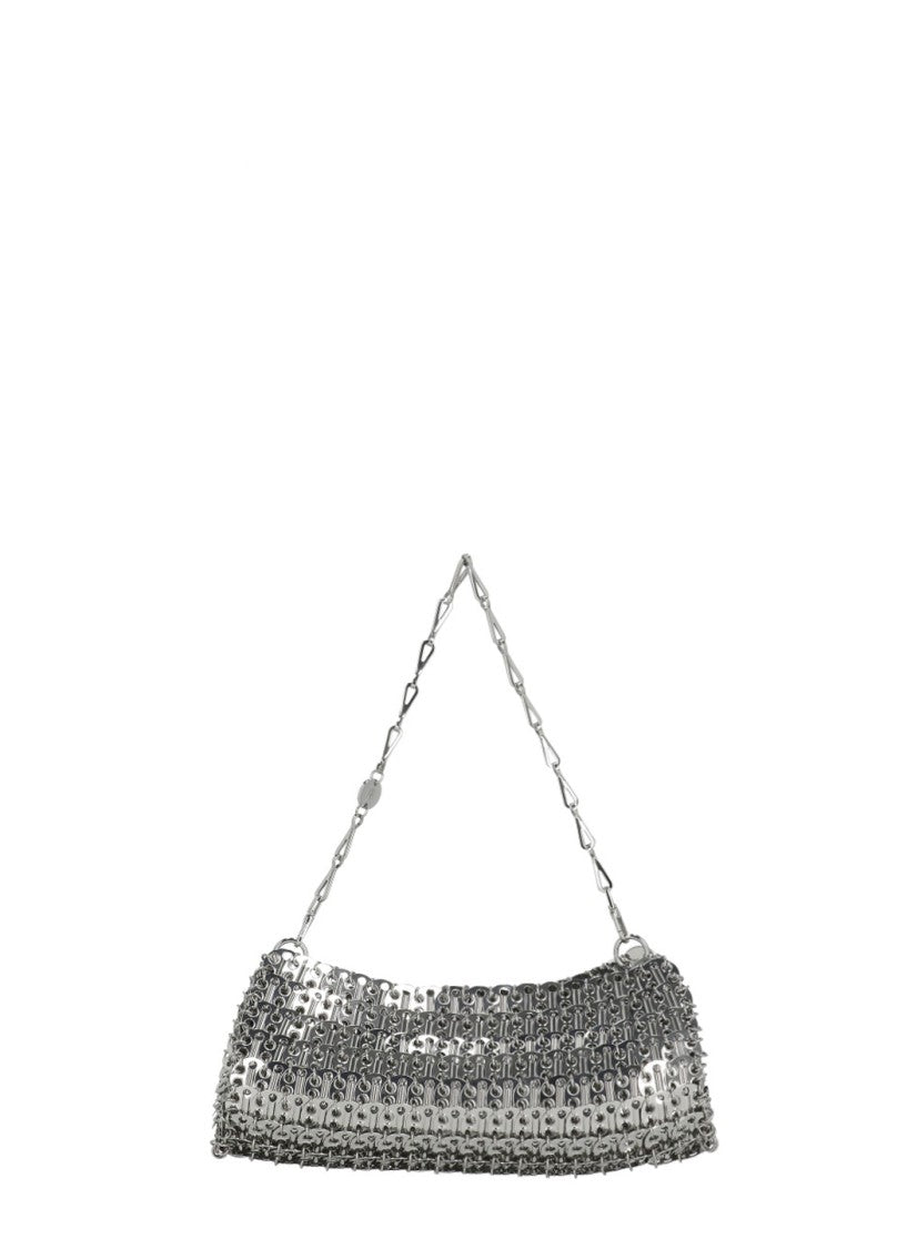 Rabanne Interlinked Steel Mesh Clutch Bag With Removable Chain Strap