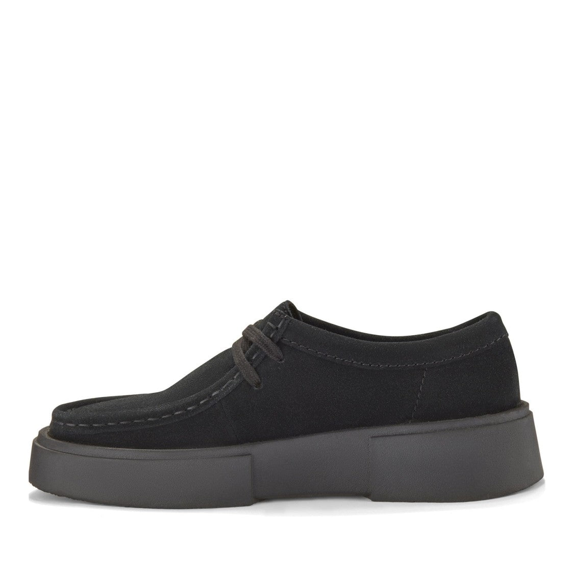 Clarks Torview W Black Low-Profile Suede Sneakers