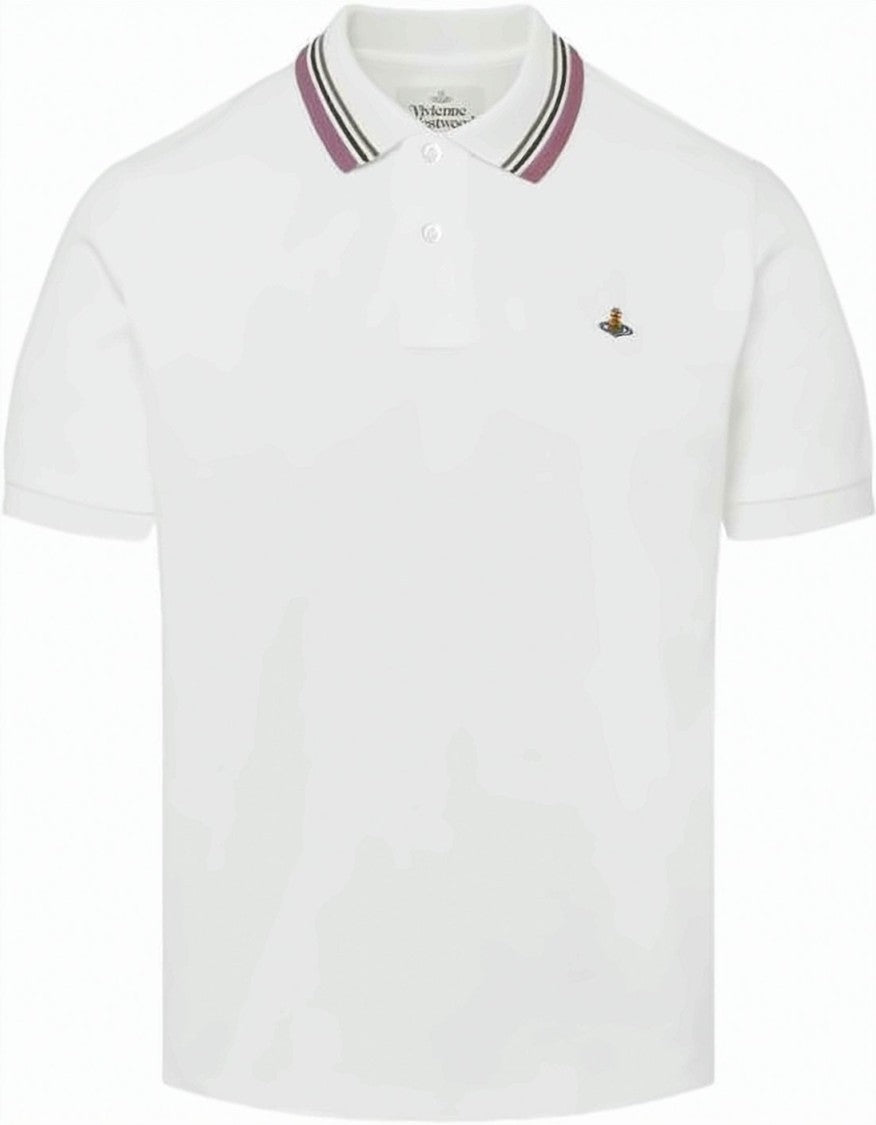 Vivienne Westwood Short-Sleeved Polo Shirt With Contrasting Stripes