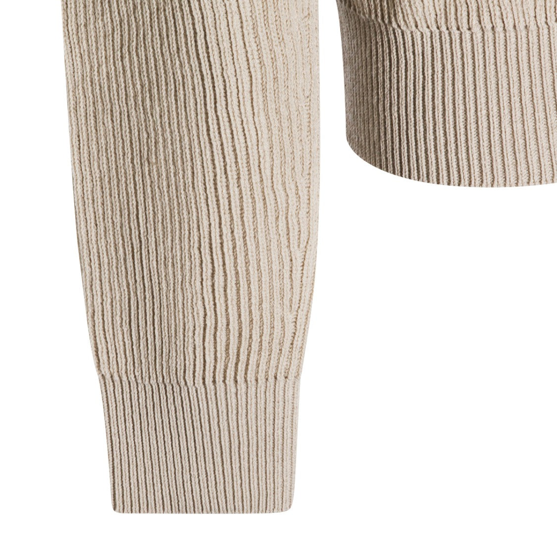 Rick Owens Sand Wool Hooded Zip Sweater
