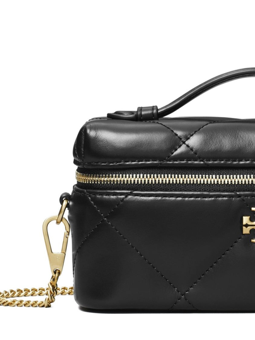 Tory Burch Quilted Compact Bag With Gold Hardware