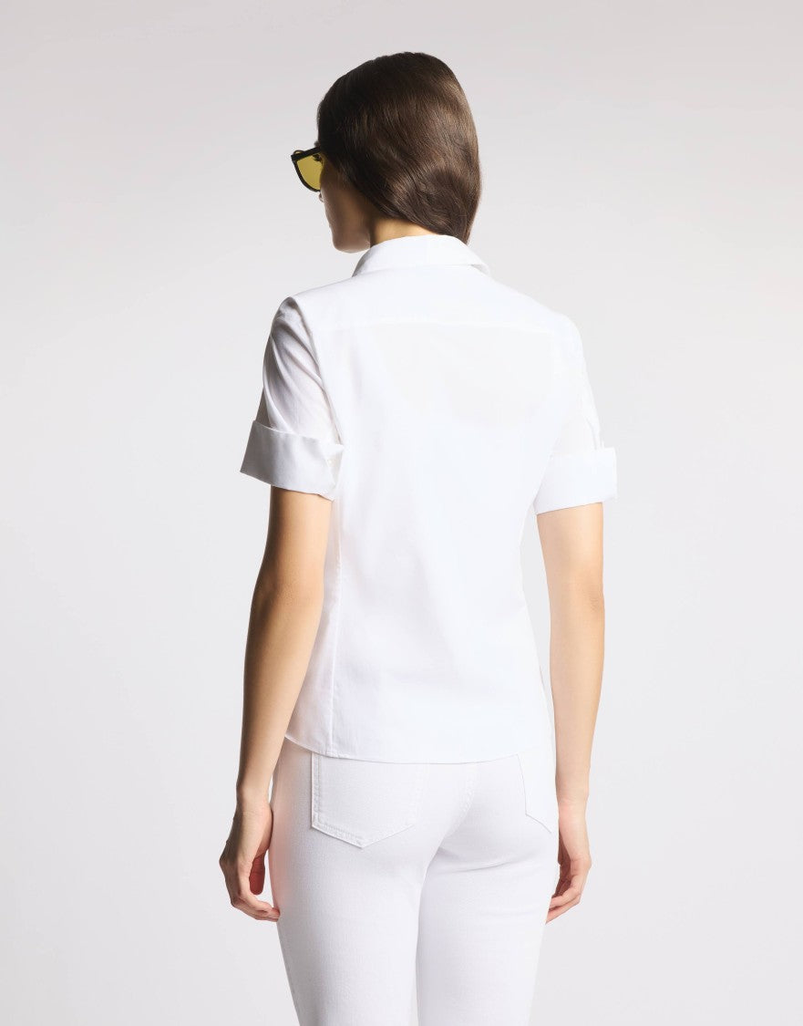 Fay Tailored Short-Sleeved Shirt With Classic Collar